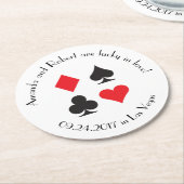 デスティニーラスベガス結婚の紙ドリンクコースター ラウンドペーパーコースター (アングル)