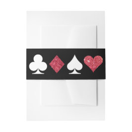 デスティニー結婚ベガスフェイクレッドグリッターベリーバンド 招待状ベリーバンド