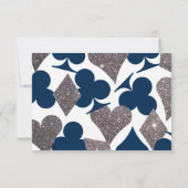 デスティニー結婚・ベガスのリプライ・カードネイビー・ブルー・シルバー 出欠カード (裏面)