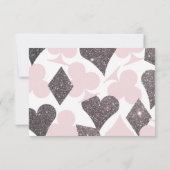 デスティニー結婚・ベガスの返信カード赤面ピンクシルバー 出欠カード (裏面)