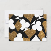 デスティニー金ゴールドラスベガス結婚のQRコード応答 出欠カード (裏面)