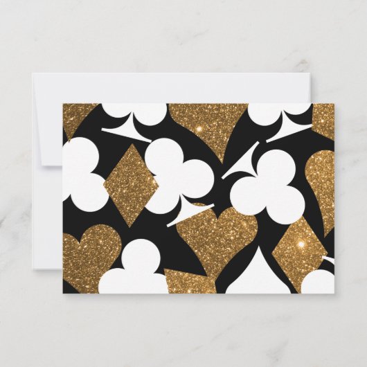 デスティニー金ゴールドラスベガス結婚のQRコード応答 出欠カード (裏面)