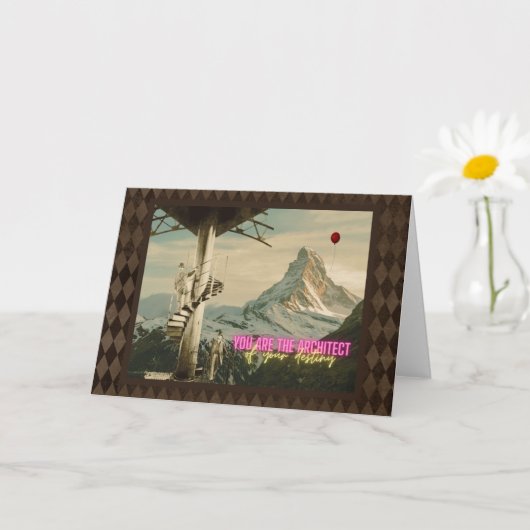 デスティニー・シュールレアル・コラージュの建築家 カード (小さな植物)