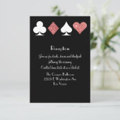 デスティニー ラスベガス レセプション ローズゴールド グリッター 招待状 (スタンド正面)