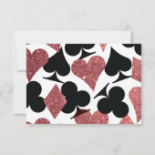 デスティニー ラスベガス レセプション ローズゴールド グリッター 招待状 (裏面)