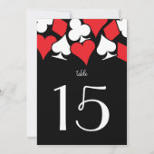 デスティニー ヴェガス ウェディング レセプション 赤いテーブル ナンバー 招待状 (裏面)