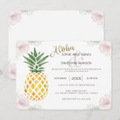 デスティネーションアロハトロピカルビーチ結婚式招待状 招待状 (正面/裏面)