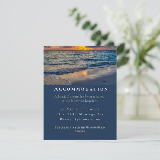 デスティネーションウェディングサニースカイズアコモデーション エンクロージャーカード (スタンド正面)