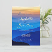デスティネーションウェディングサンセット招待状 招待状 (スタンド正面)