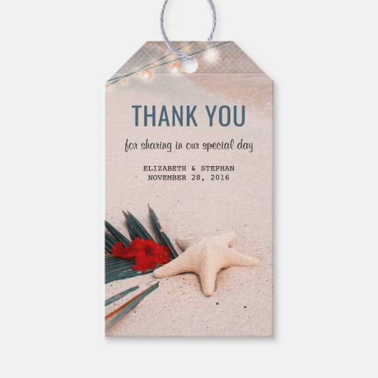 デスティネーションウェディングトロピカルビーチ ギフトタグ (正面)