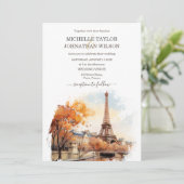 デスティネーションウェディングパリエッフェルタワーフランス 招待状 (スタンド正面)