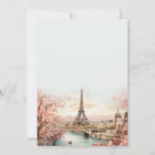 デスティネーションウェディングパリエッフェルタワーフランス 招待状 (裏面)