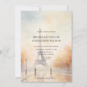 デスティネーションウェディングパリエッフェルタワーフランス 招待状 (正面)