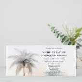 デスティネーションウェディングビーチトロピカルアイランドパーム 招待状 (スタンド正面)