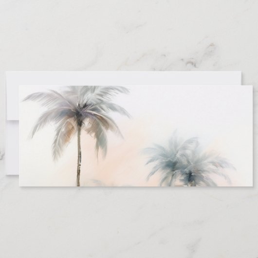 デスティネーションウェディングビーチトロピカルアイランドパーム 招待状 (裏面)