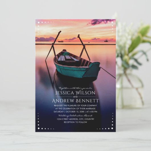 デスティネーションウェディング招待状ズユアリゾートイメージ 招待状 (スタンド正面)