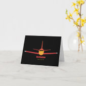 デスティネーションカレッジパークメリーランドMD飛行機のロゴ カード (黄色い花)