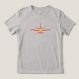 デスティネーションカレッジパークメリーランドMD飛行機のロゴ トライブレンドTシャツ