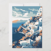 デスティネーションギリシャサントリーニブライダルシャワー 招待状 (裏面)