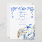 デスティネーションギリシャサントリーニブライダルシャワー 招待状 (正面)