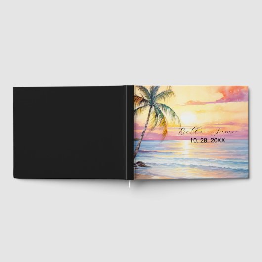 デスティネーションサンセットビーチ結婚式 ゲストブック (全面)