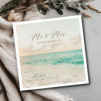 デスティネーションサンセットビーチ結婚式 スタンダードカクテルナプキン