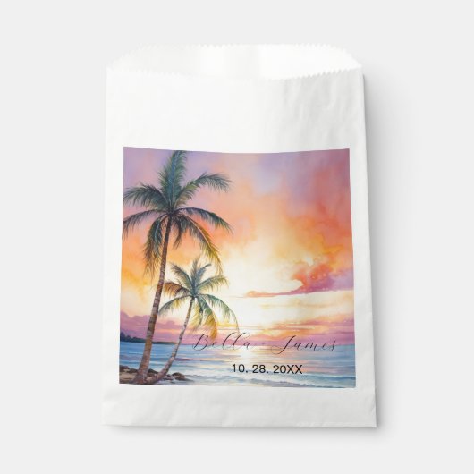 デスティネーションサンセットビーチ結婚式 フェイバーバッグ (正面)