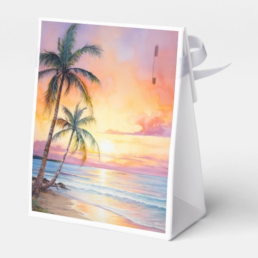 デスティネーションサンセットビーチ結婚式 フェイバーボックス (裏面サイド)