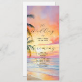 デスティネーションサンセットビーチ結婚式 プログラム (正面/裏面)