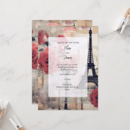 デスティネーションフランスレズヴィンテージ招待状 招待状