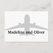 デスティネーションボーディングパストロピカルウェディングRSVP エンクロージャーカード (裏面)