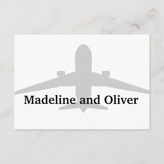 デスティネーションボーディングパストロピカルウェディングRSVP エンクロージャーカード (裏面)