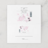 デスティネーションボーディングパス結婚の座席表 プレイスカード (外部開封)