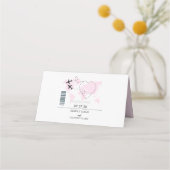 デスティネーションボーディングパス結婚の座席表 プレイスカード (裏面)