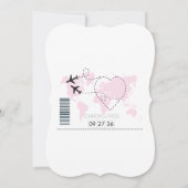 デスティネーションボーディングパス結婚式招待状 招待状 (裏面)