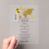 デスティネーションボーディング結婚パス アクリル招待状 (インサイチュ (ポータブル))