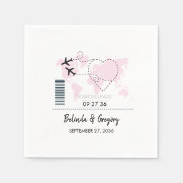 デスティネーションボーディング結婚パス スタンダードカクテルナプキン