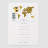 デスティネーションボーディング結婚パス ベラム紙招待状 (正面)