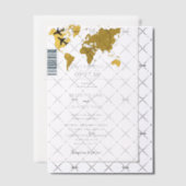 デスティネーションボーディング結婚パス ベラム紙招待状 (オフセット (招待状))