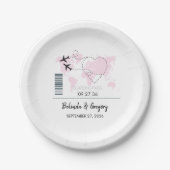 デスティネーションボーディング結婚パス ペーパープレート (正面)