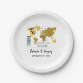 デスティネーションボーディング結婚パス ペーパープレート (正面)