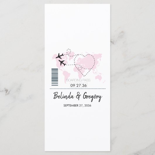 デスティネーションボーディング結婚パス メニュー (裏面)