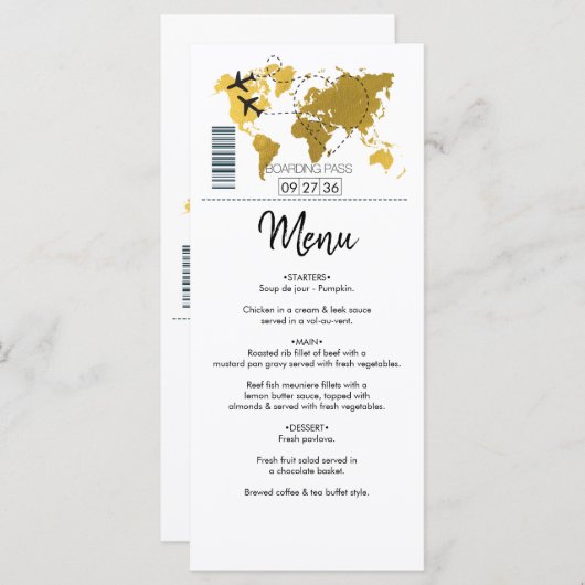 デスティネーションボーディング結婚パス メニュー (正面/裏面)