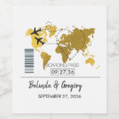 デスティネーションボーディング結婚パス ワインラベル (シングルラベル)