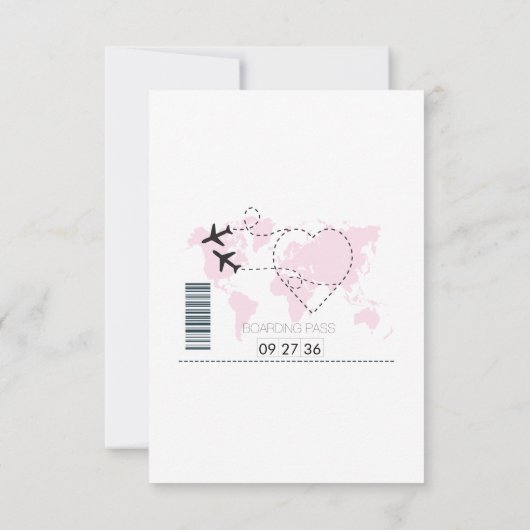 デスティネーションボーディング結婚パス 出欠カード (裏面)