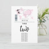 デスティネーションボー結婚ディングパスのテーブル番号 招待状 (スタンド正面)