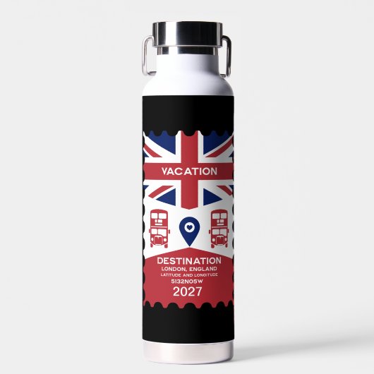 デスティネーションロンドンUK休暇 ウォーターボトル (正面)