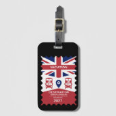デスティネーションロンドンUK休暇 ラゲッジタグ (正面縦)