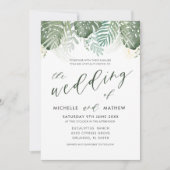 デスティネーション熱帯水カラー結婚式招待状 招待状 (正面)