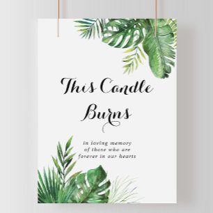 デスティネーション熱帯緑このキャンドルバーンズの看板 ポスター